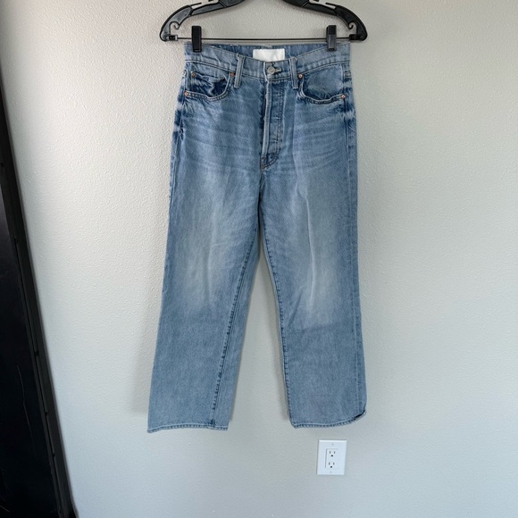 MOTHER Women's Straight Leg Jeans - Light Blue - Picture 3 of 15